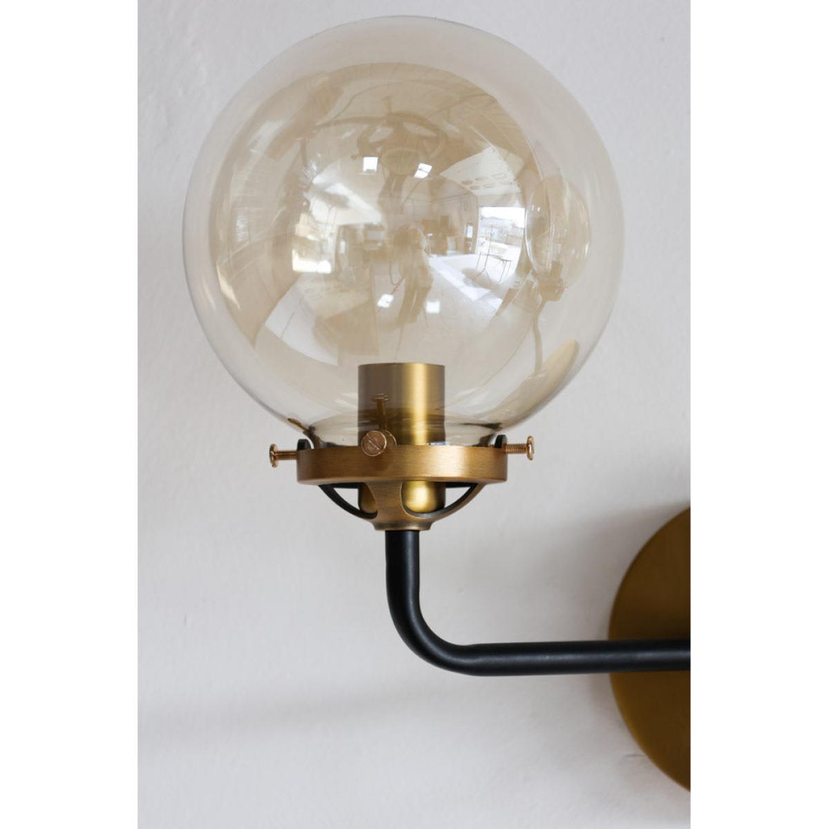 Double Globe Smoked Glass Wall Light – image 5