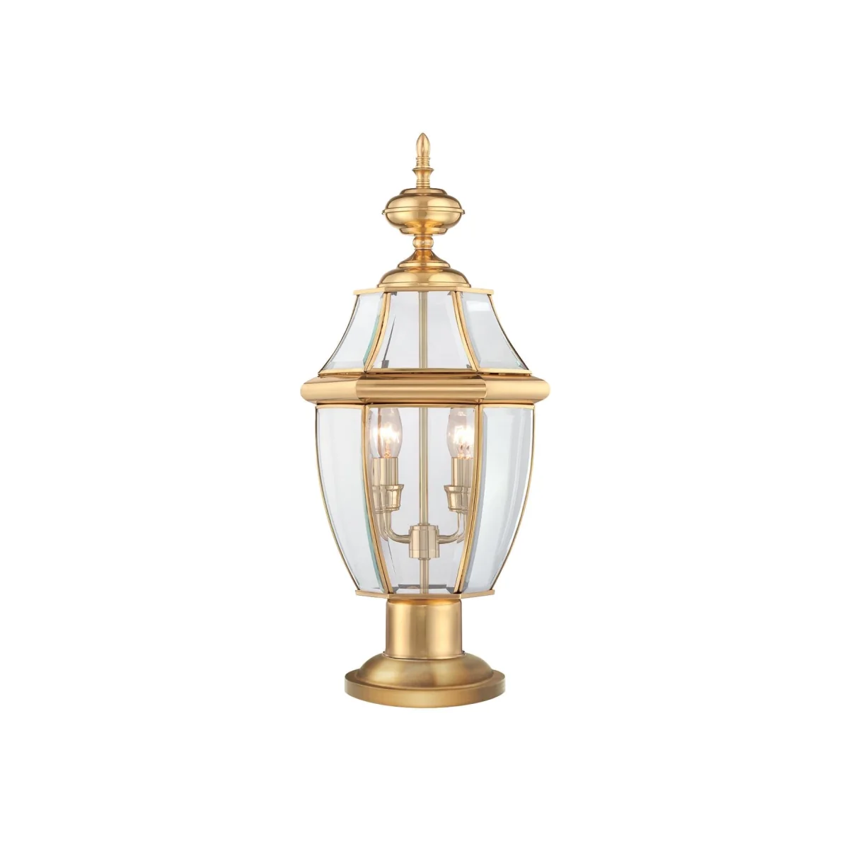 Newbury Pedestal Light Brass - Brass – image 1