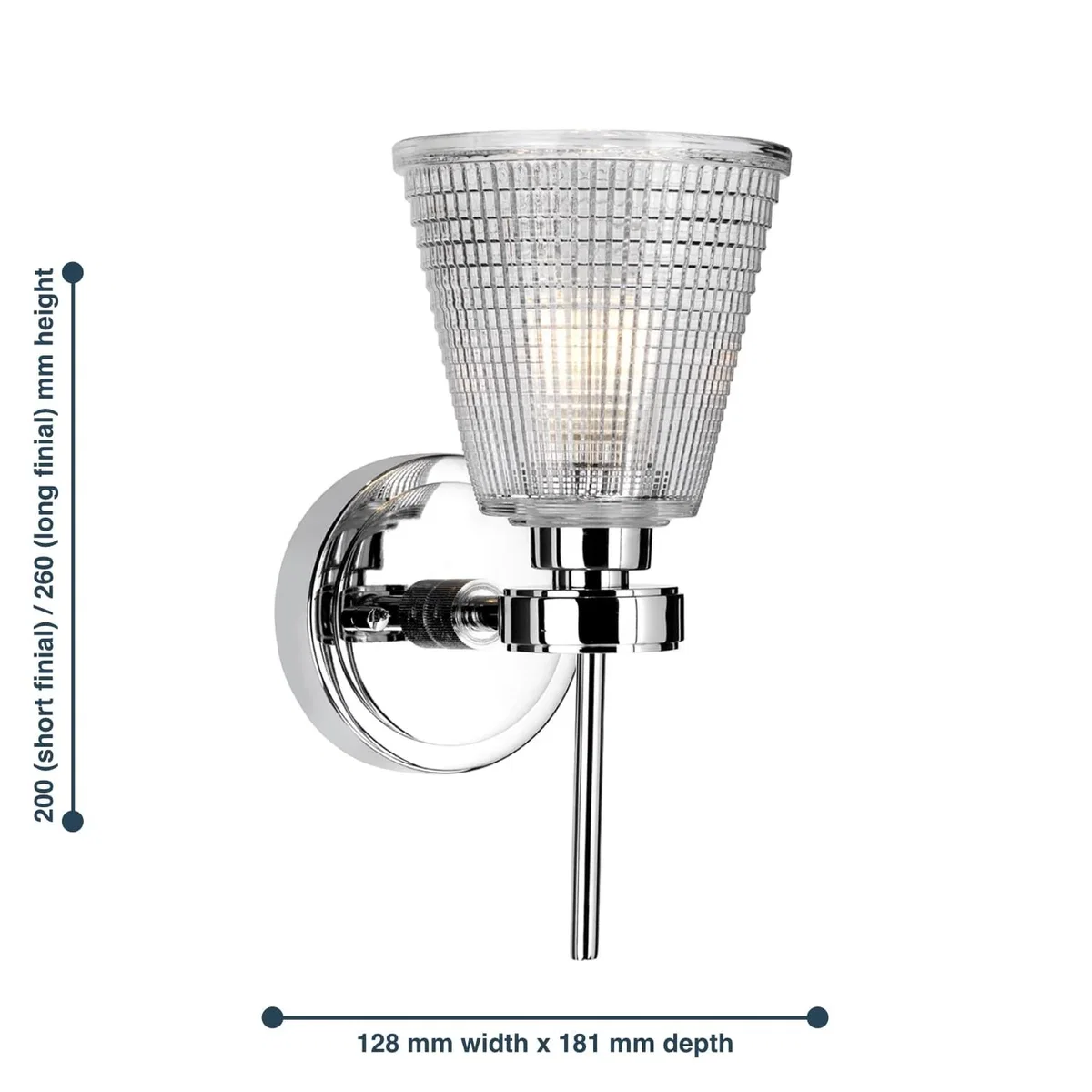 Gunnislake Wall Light Chrome - Chrome – image 4