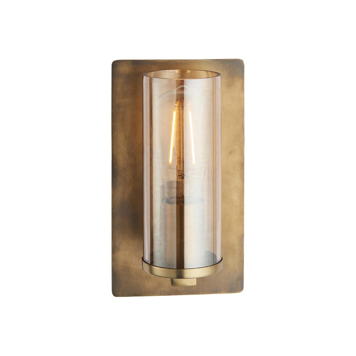 Palermo Wall Lamp Brass Patina Champagne - Brass Patina & Champagne Lustre Glass – image 1