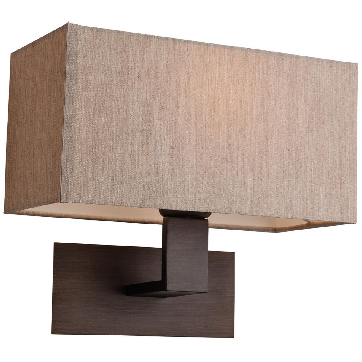 Prince 1 Light Single Indoor Wall Light Bronze Oyster Shade E27 - Bronze – image 3