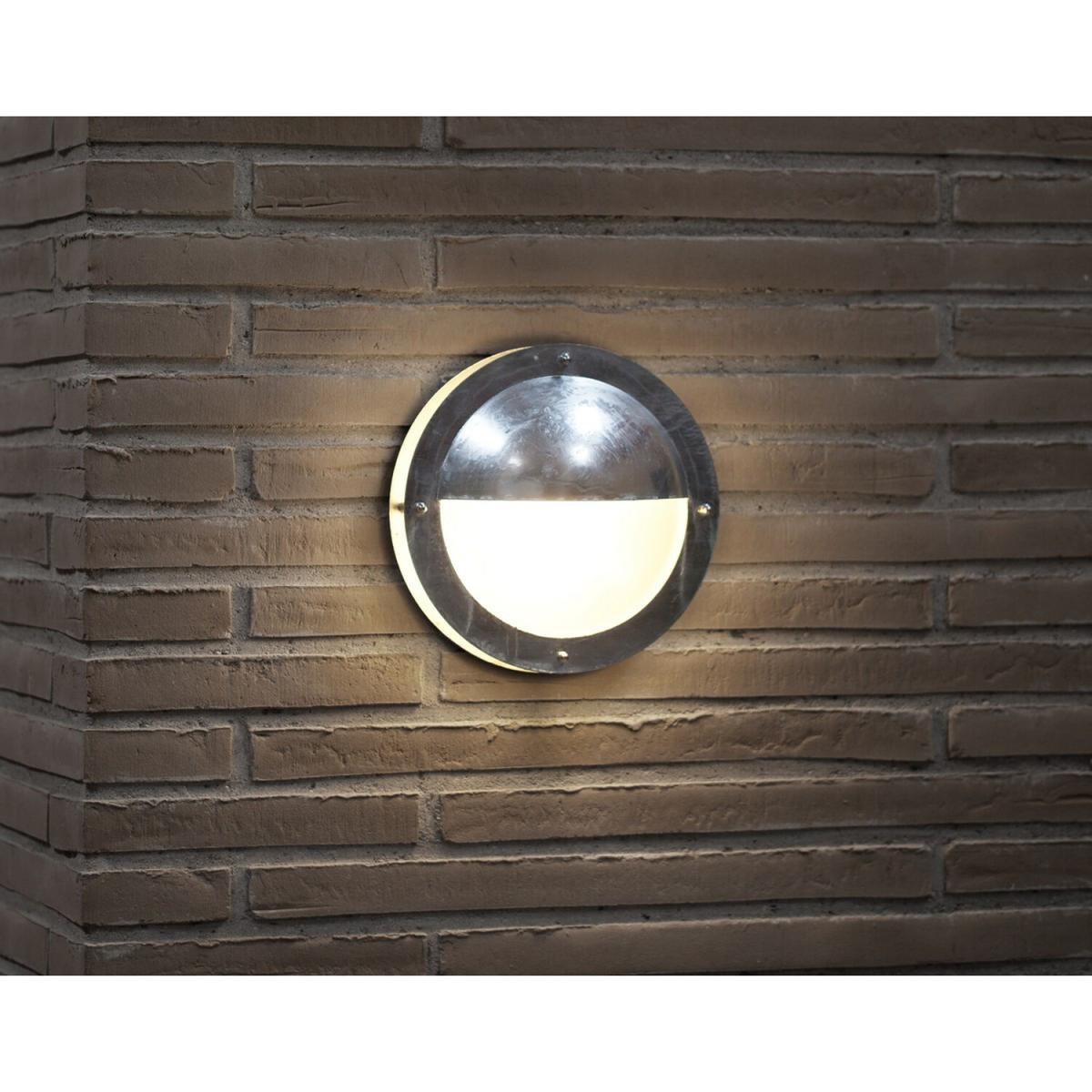 Malte Outdoor Flush Wall Lamp Galvanized E27 IP54 - Galvanized / 2.21kg – image 3