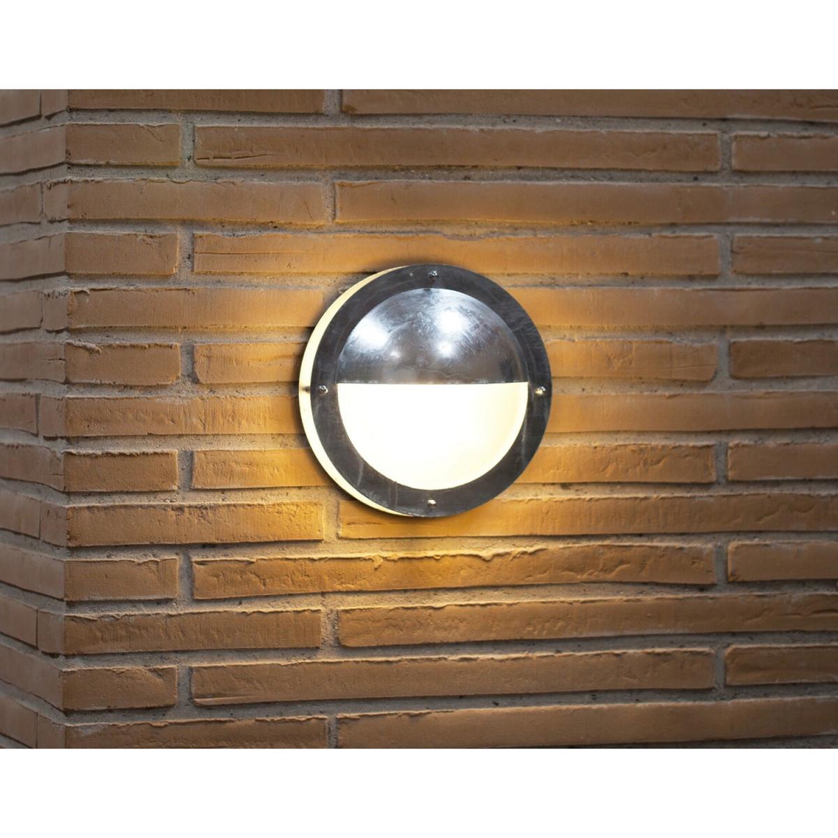 Malte Outdoor Flush Wall Lamp Galvanized E27 IP54 - Galvanized / 2.21kg – image 4