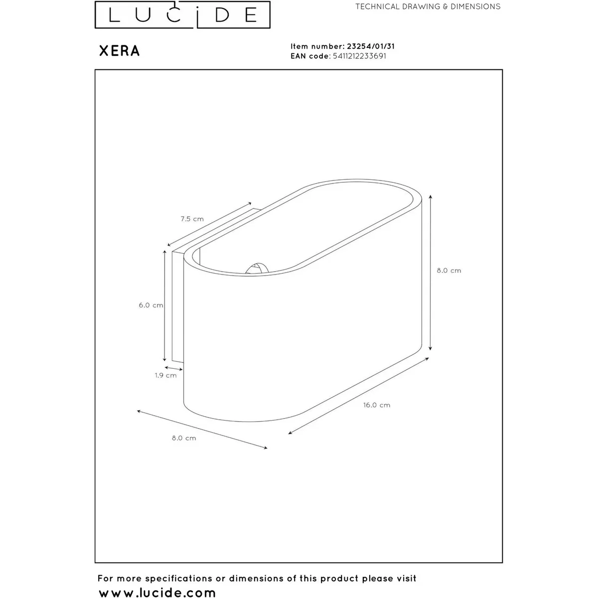 Xera Wall Light White - White – image 6