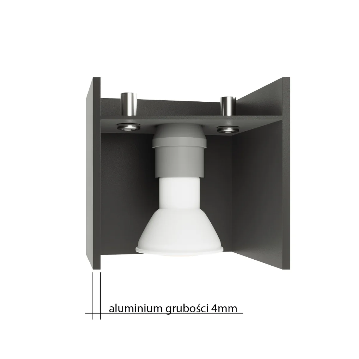 Wall lamp QUAD MAXI grey - black – image 4