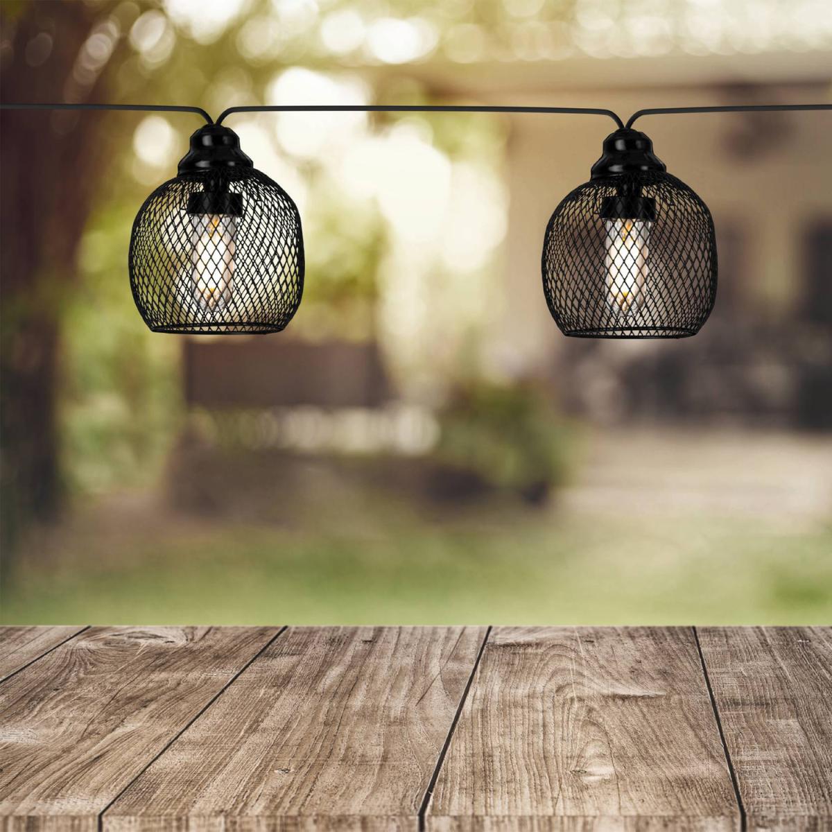 EGLO Z_Solar Black Steel Mesh LED String Lights - Black – image 2
