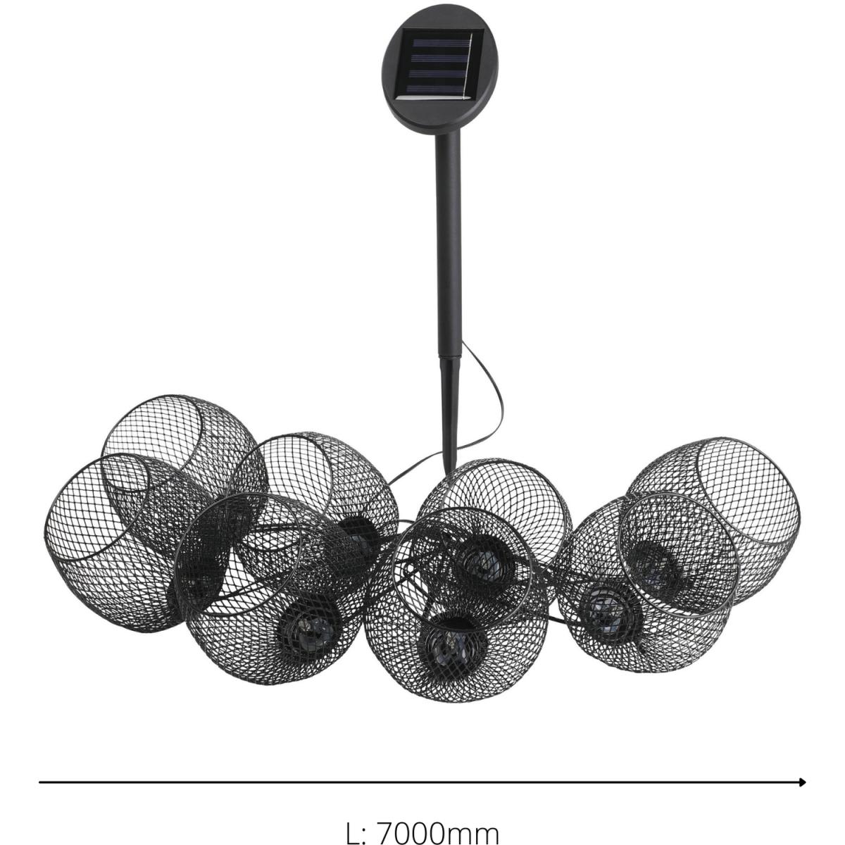 EGLO Z_Solar Black Steel Mesh LED String Lights - Black – image 3