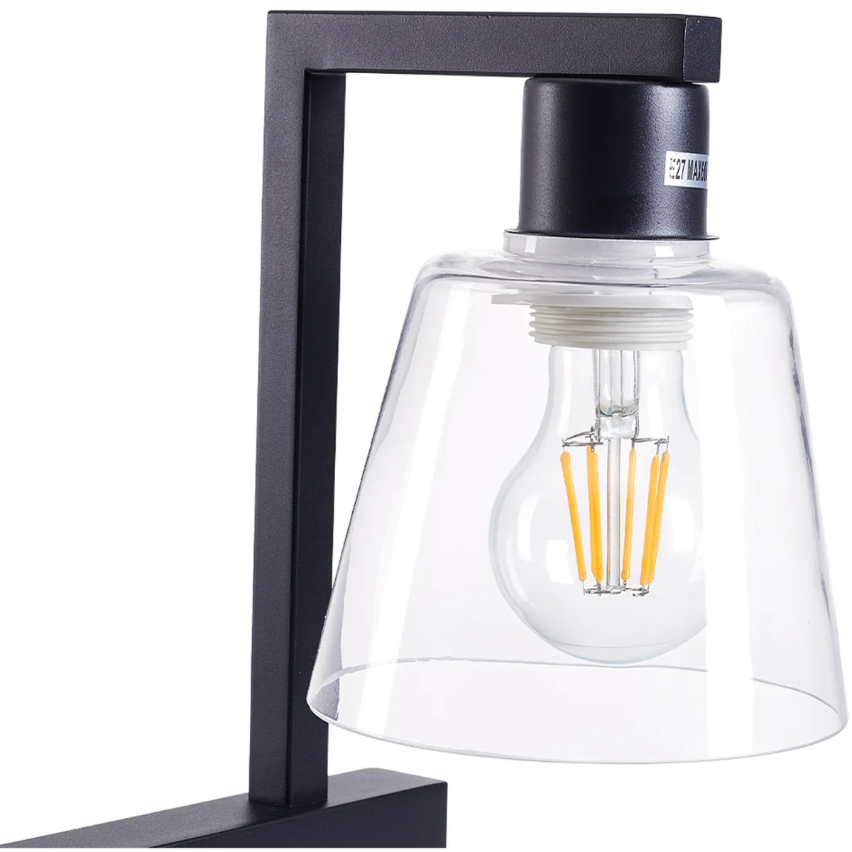 Sleek Wall Light with Digital Clock - Black – image 7