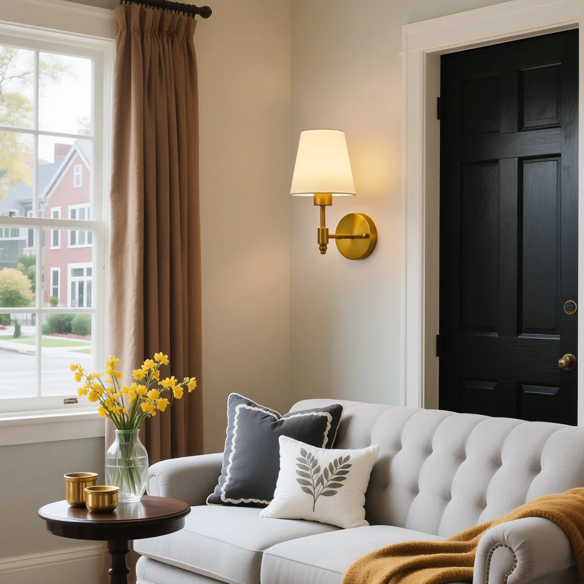 Unique Pack of Two Wall Lights with LED Bulbs - Gold – image 5