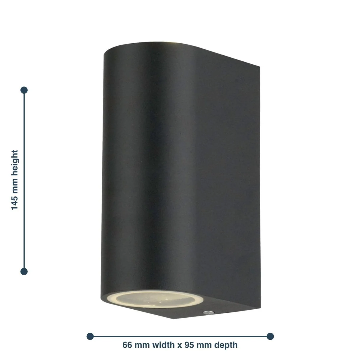 Drayton 2lt Outdoor Wall Washer Light - Black And Clear Glass – image 5