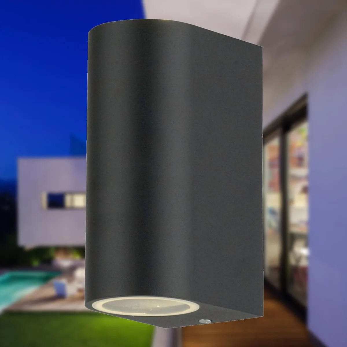 Drayton 2lt Outdoor Wall Washer Light - Black And Clear Glass – image 6