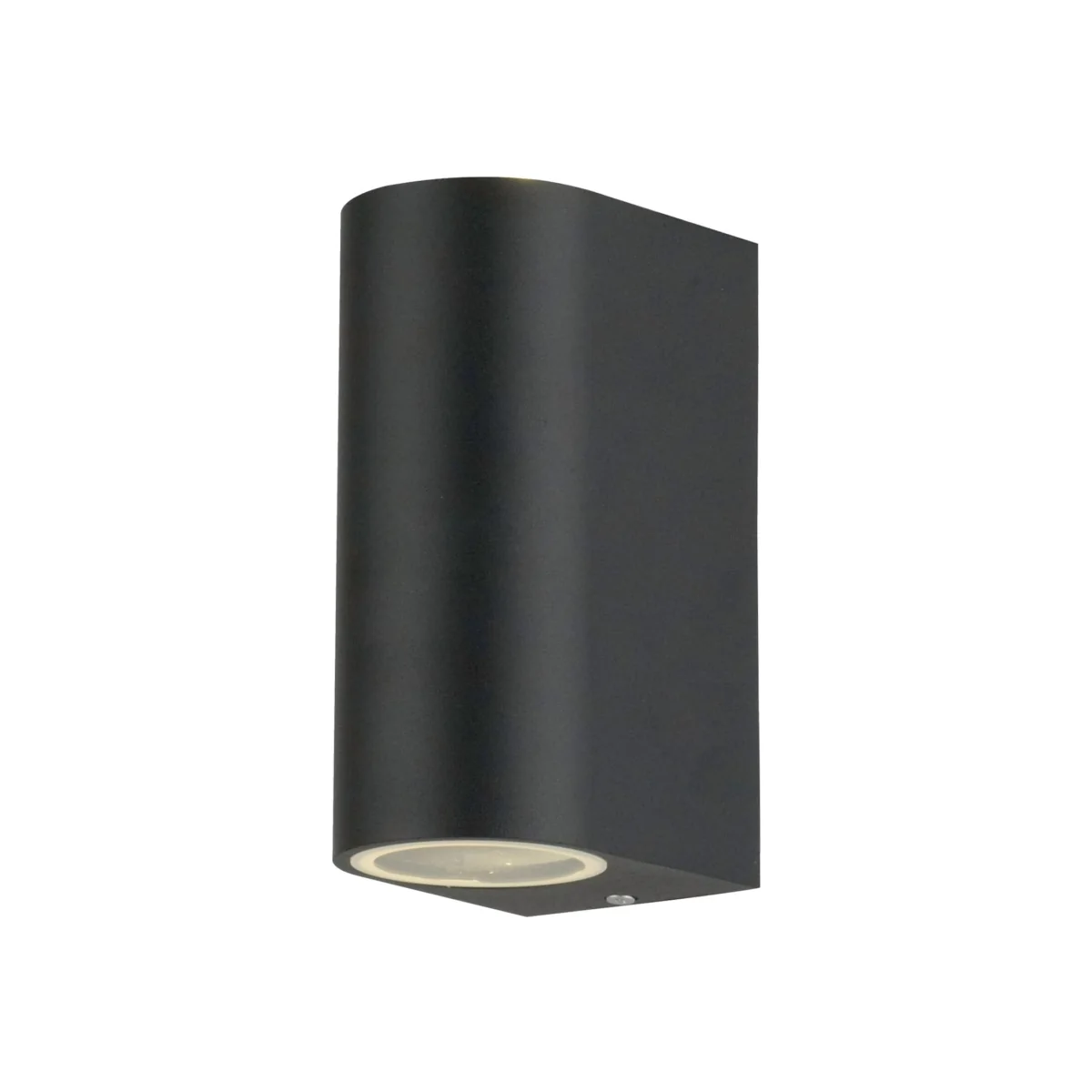 Drayton 2lt Outdoor Wall Washer Light - Black And Clear Glass – image 1