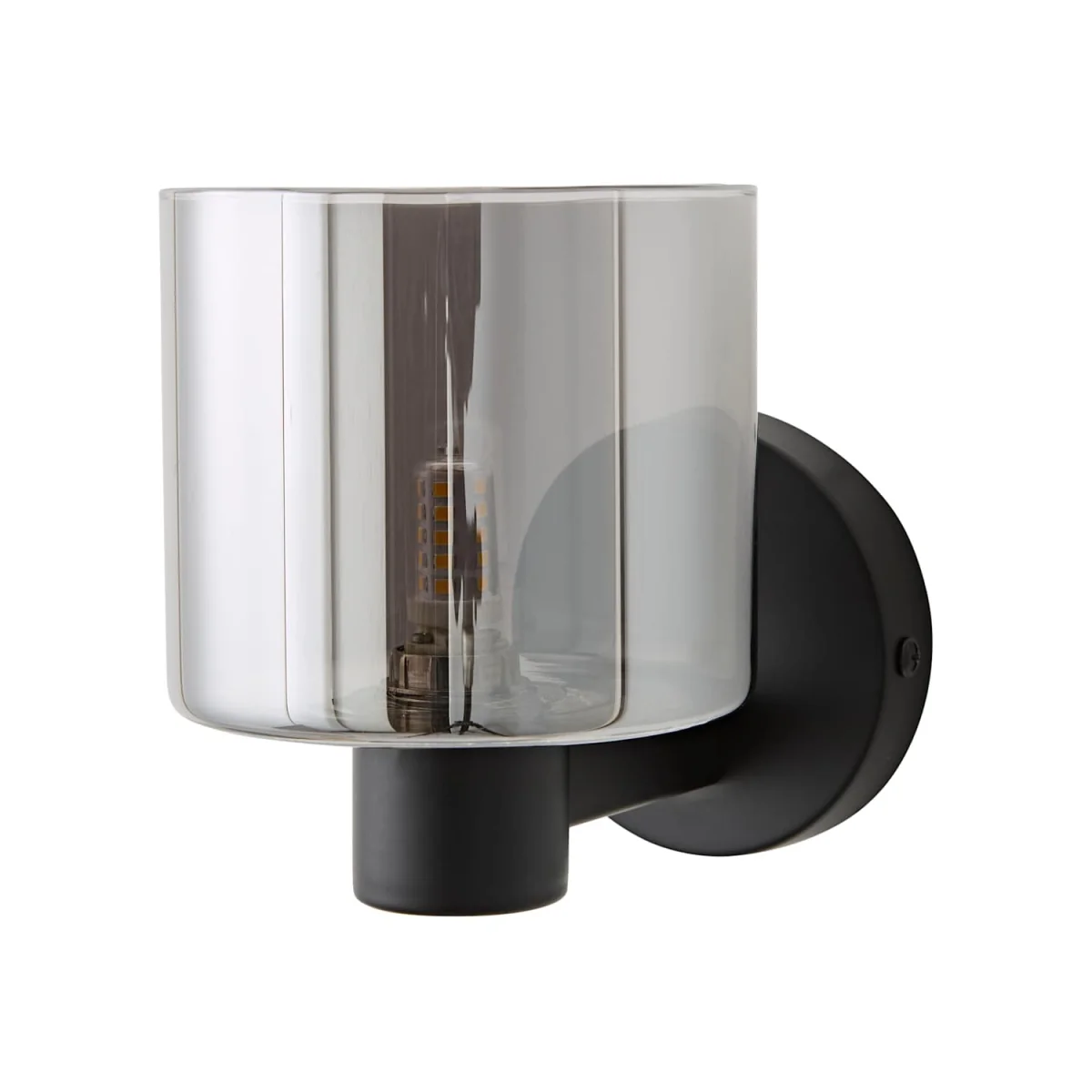 Demi Smoked Glass Cup Wall Light - Black / 13cm / 0.7kg / 10W / 0 – image 3