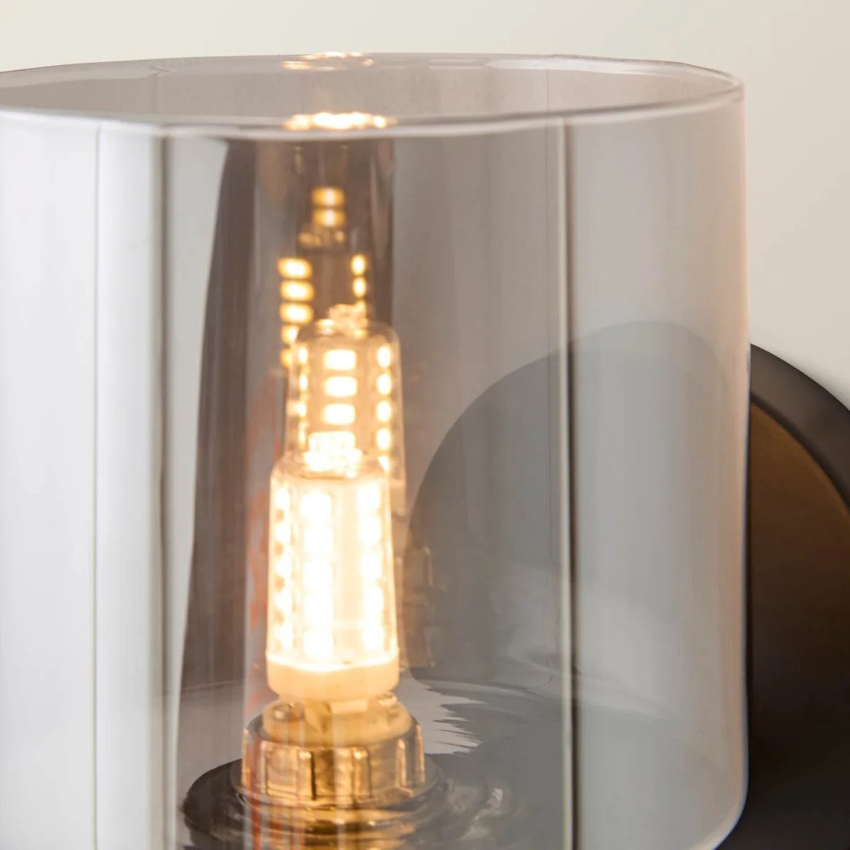 Demi Smoked Glass Cup Wall Light - Black / 13cm / 0.7kg / 10W / 0 – image 5