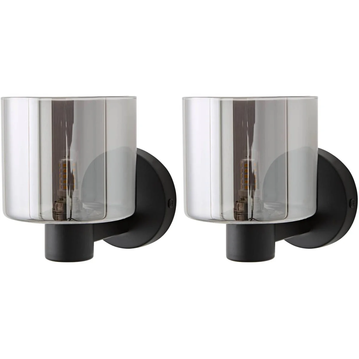 Demi Smoked Glass Cup Wall Light - Black / 13cm / 0.7kg / 10W / 0 – image 6