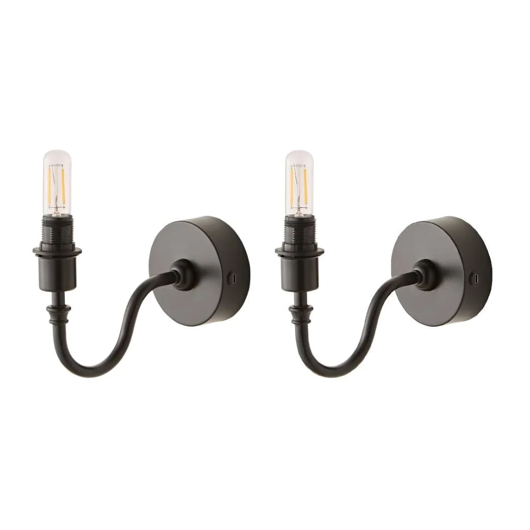 Lowe Metal Portable Rechargeable Wall Light Base Only - Matte Black / 2 - Black