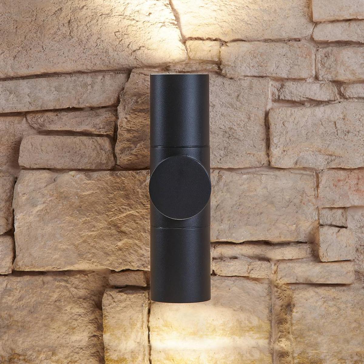 Cylindrical Up Down Wall Light - Black – image 1