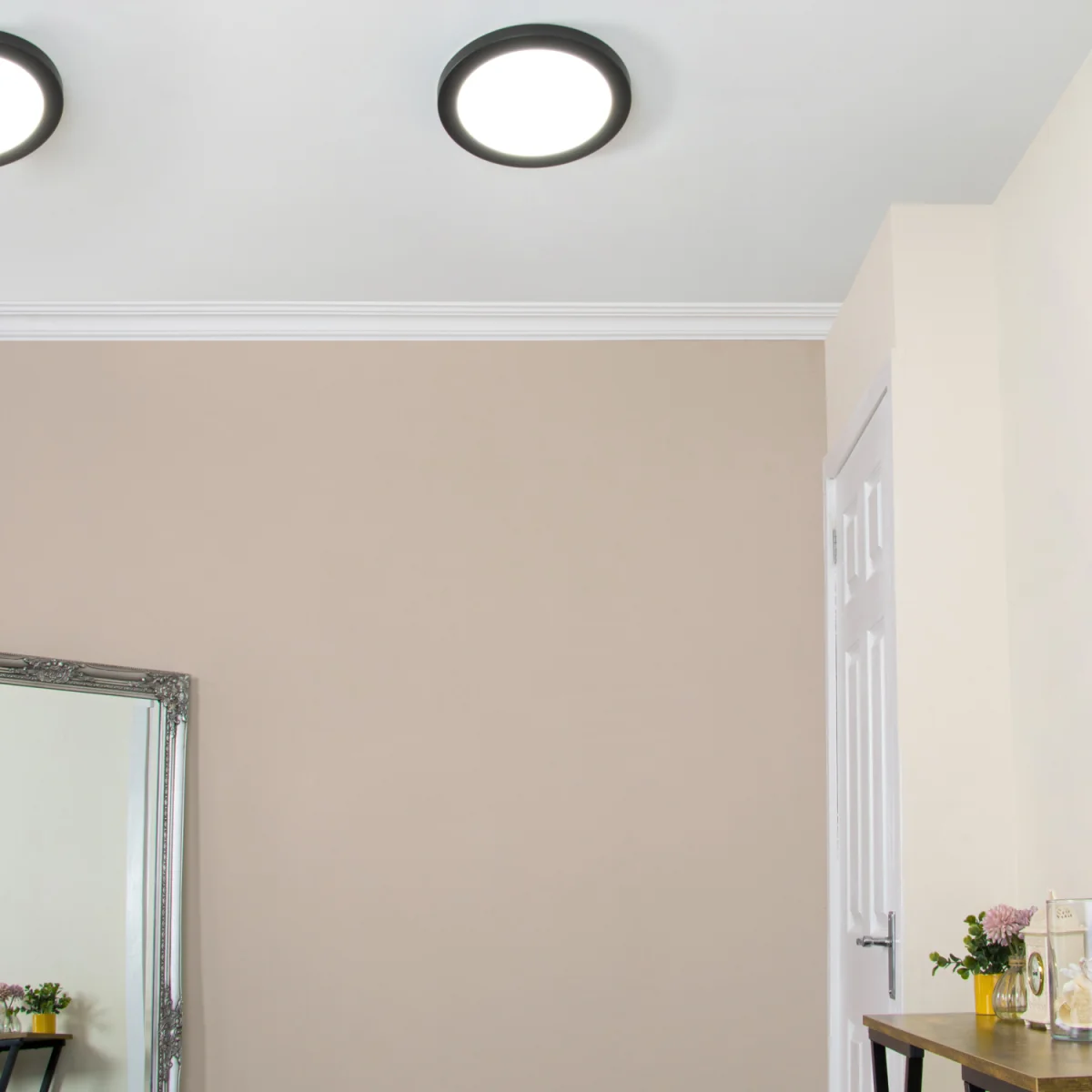 Darly LED 18 Watt Flush Ceiling or Wall Light - Satin Black – image 7