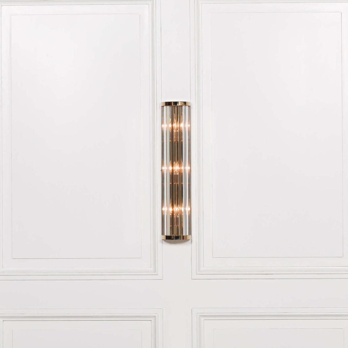 Gold Fluted Column Large Wall Light Art Deco Style - Gold – image 4
