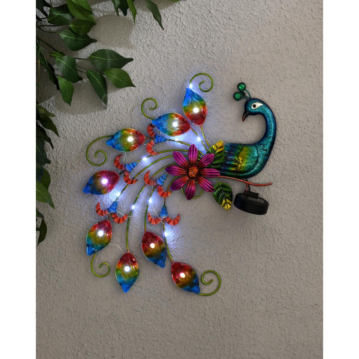 Solar Peacock Wall Light – image 2