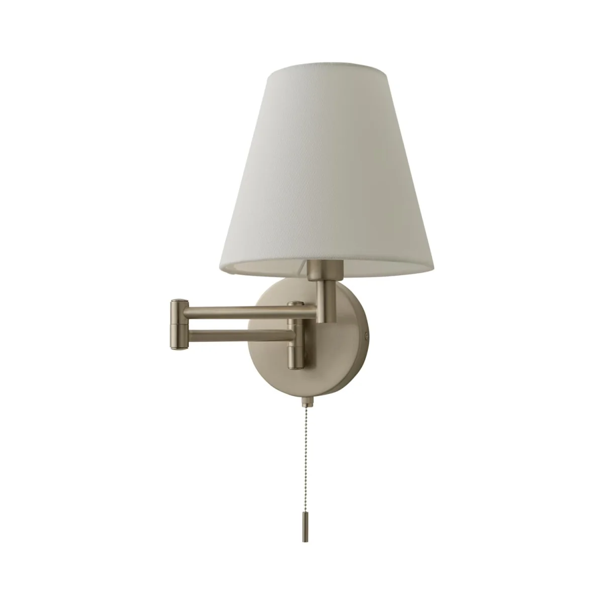 Sonia Swing Arm Wall Light with Tapered Shade - Brushed Chrome / 0.55kg / 0 – image 3