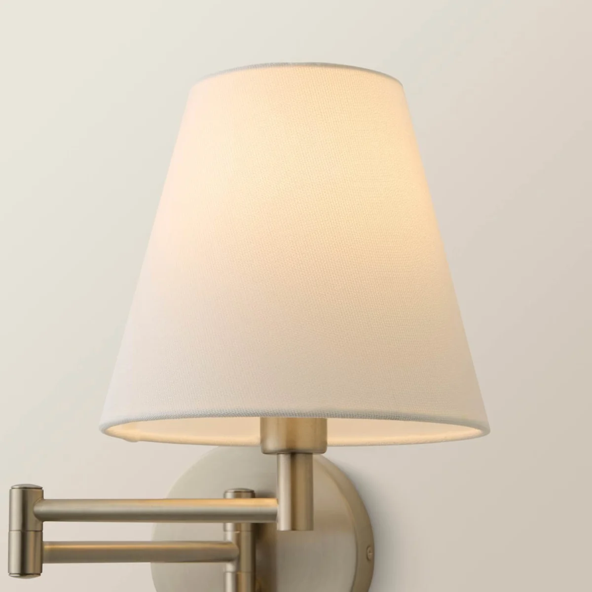 Sonia Swing Arm Wall Light with Tapered Shade - Brushed Chrome / 0.55kg / 0 – image 4
