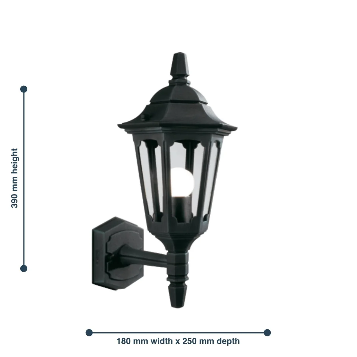 Elstead Lighting Parish Wall Light Black B - Black – image 3