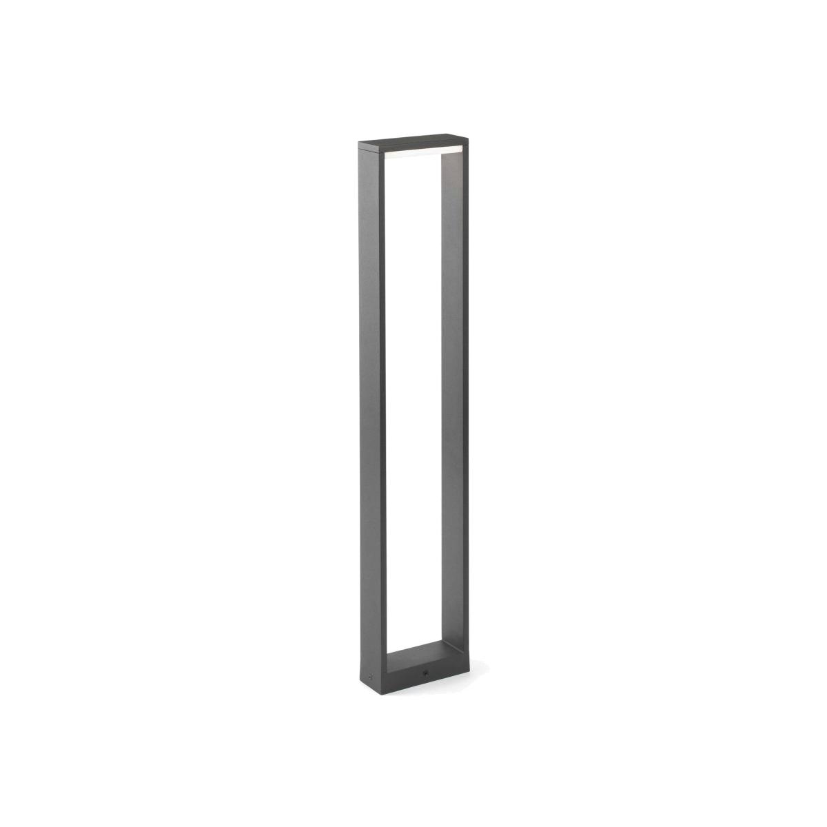 Alp LED Outdoor Tall Bollard Light - Dark Grey