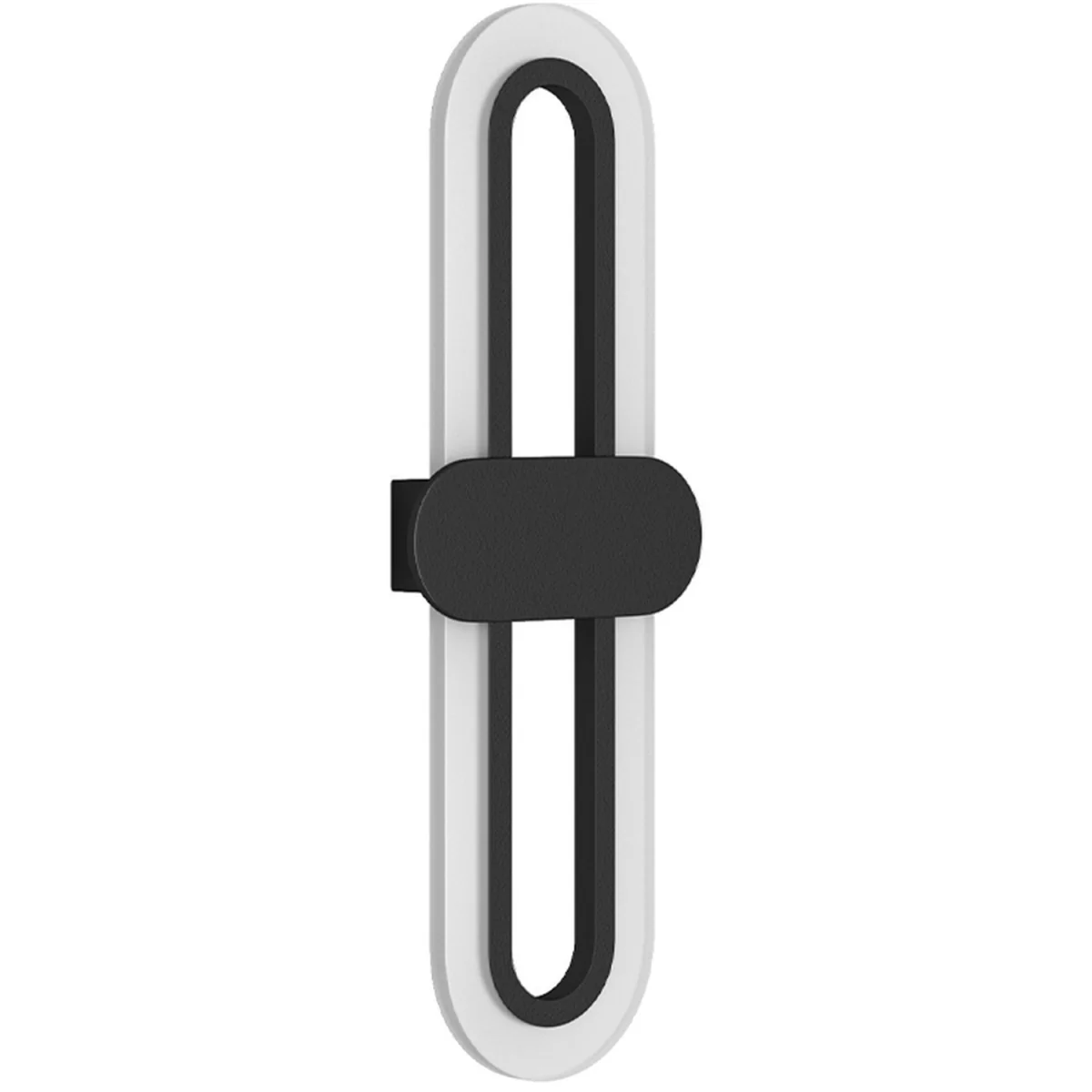Modern Oval LED Wall Light with Acrylic Shade - Black / IronAcrylic – image 2
