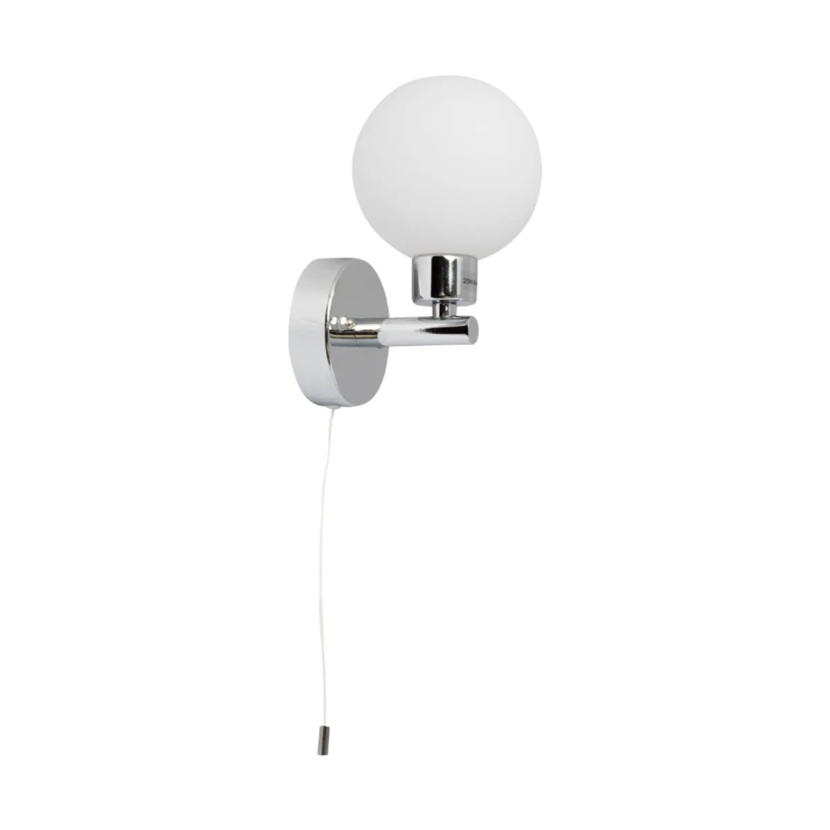 Dais Bathroom Wall Light - Polished Chrome Plate And Opal Glass – image 2