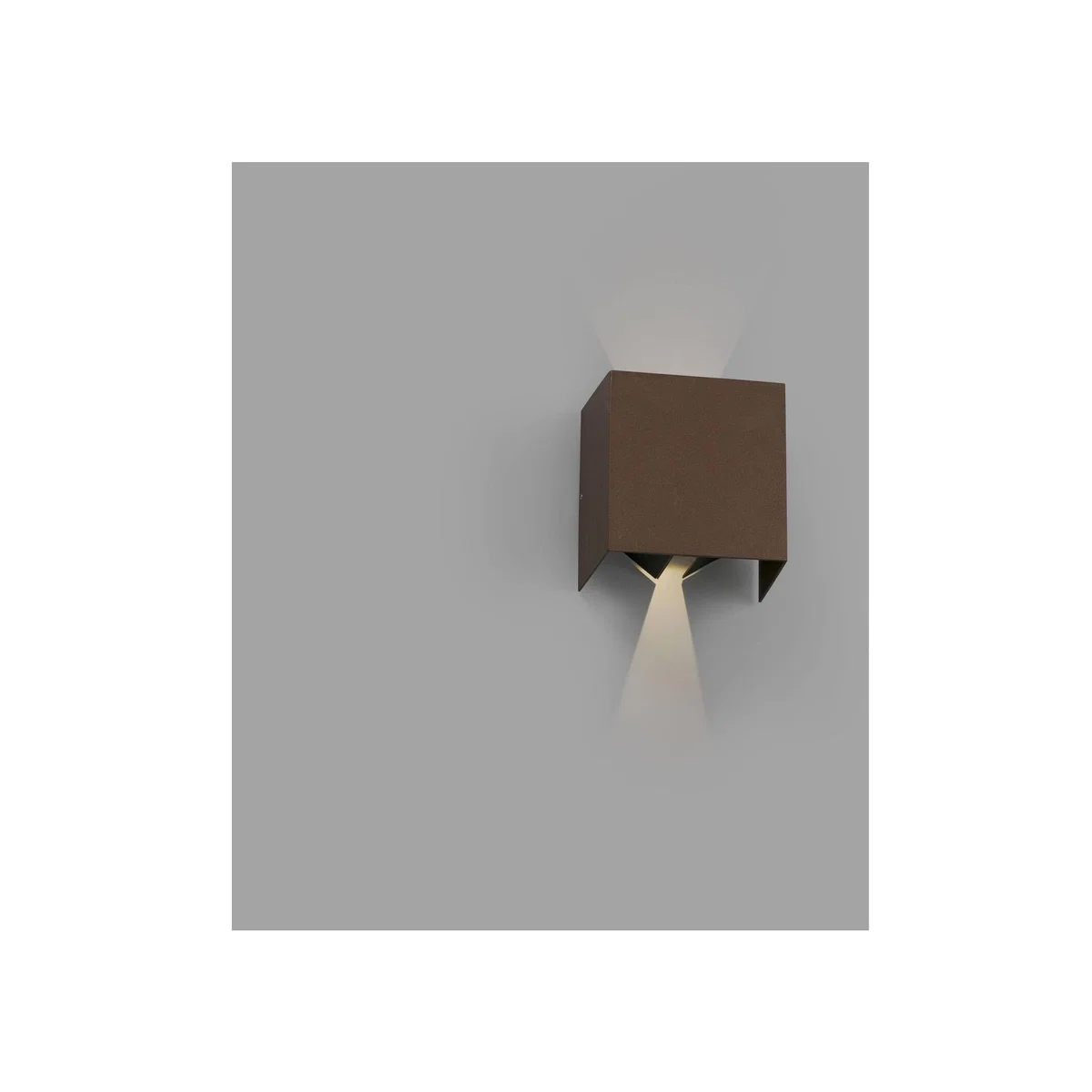 Olan Outdoor LED Up Down Wall Lamp - Brown