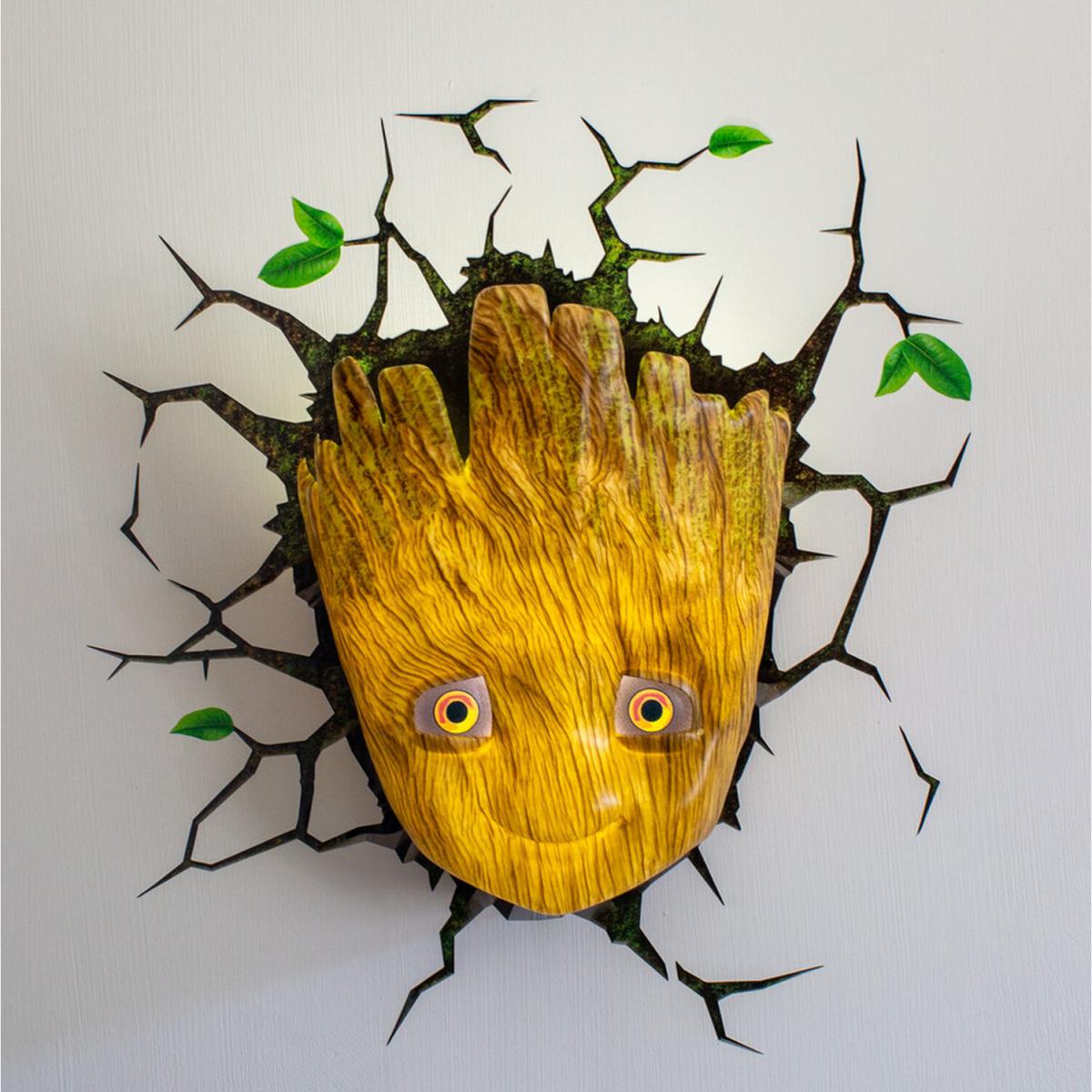 Marvel Baby Groot 3D Deco Wall Light - Brown
