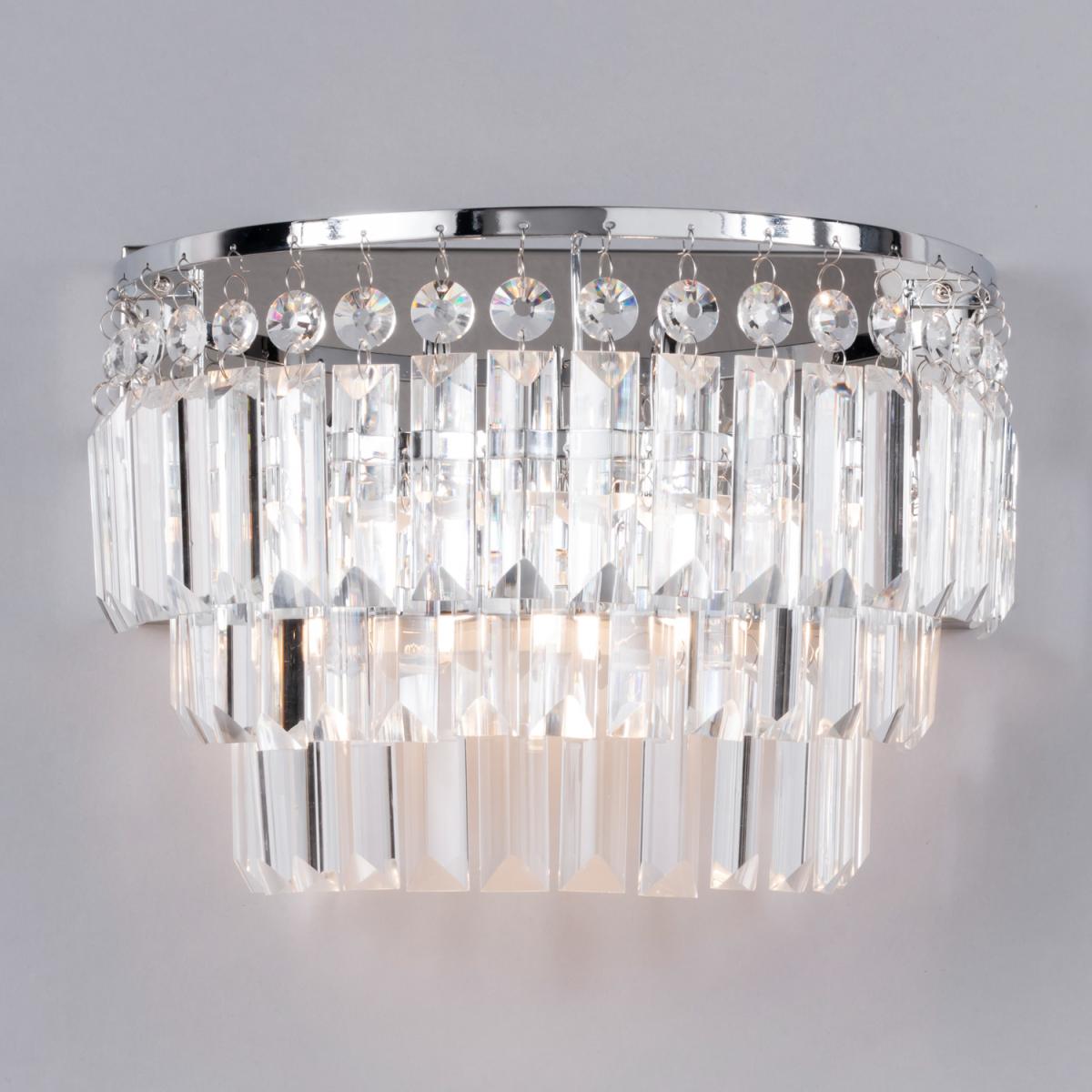 Vasca Bathroom Crystal Bar Wall Light - Chrome – image 2