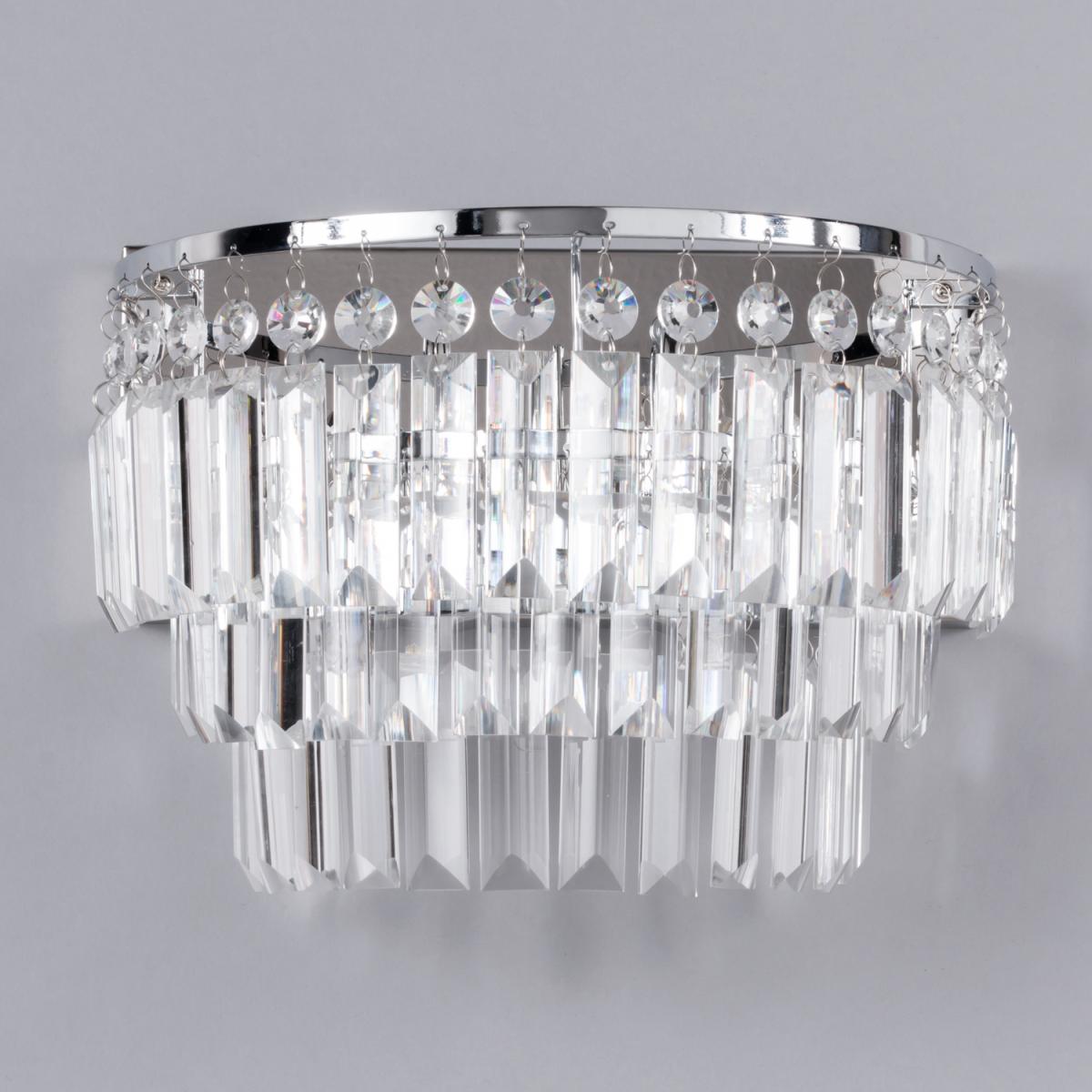 Vasca Bathroom Crystal Bar Wall Light - Chrome – image 3