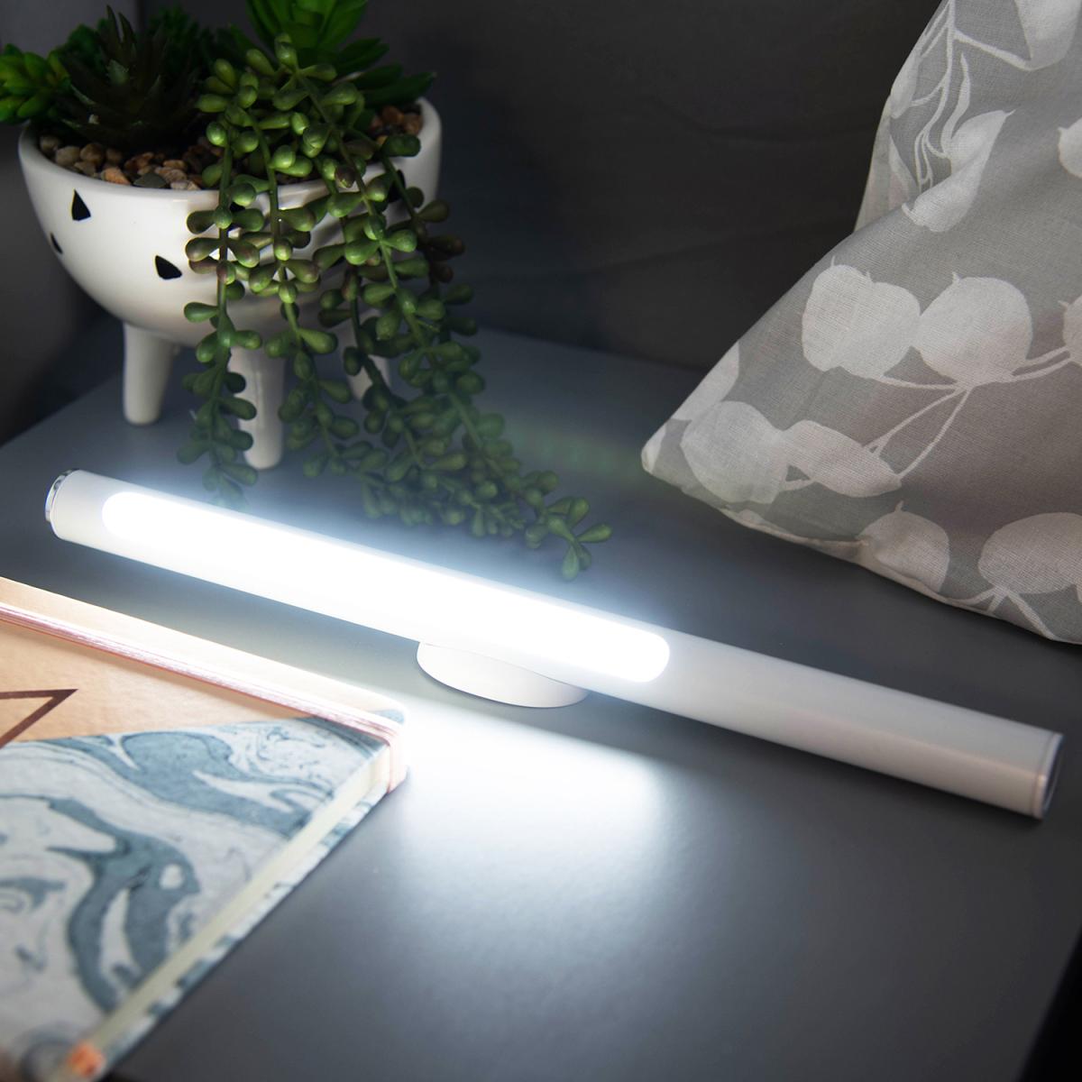 LED Cool White Rechargeable LED Light with Touch Dimming - White – image 2