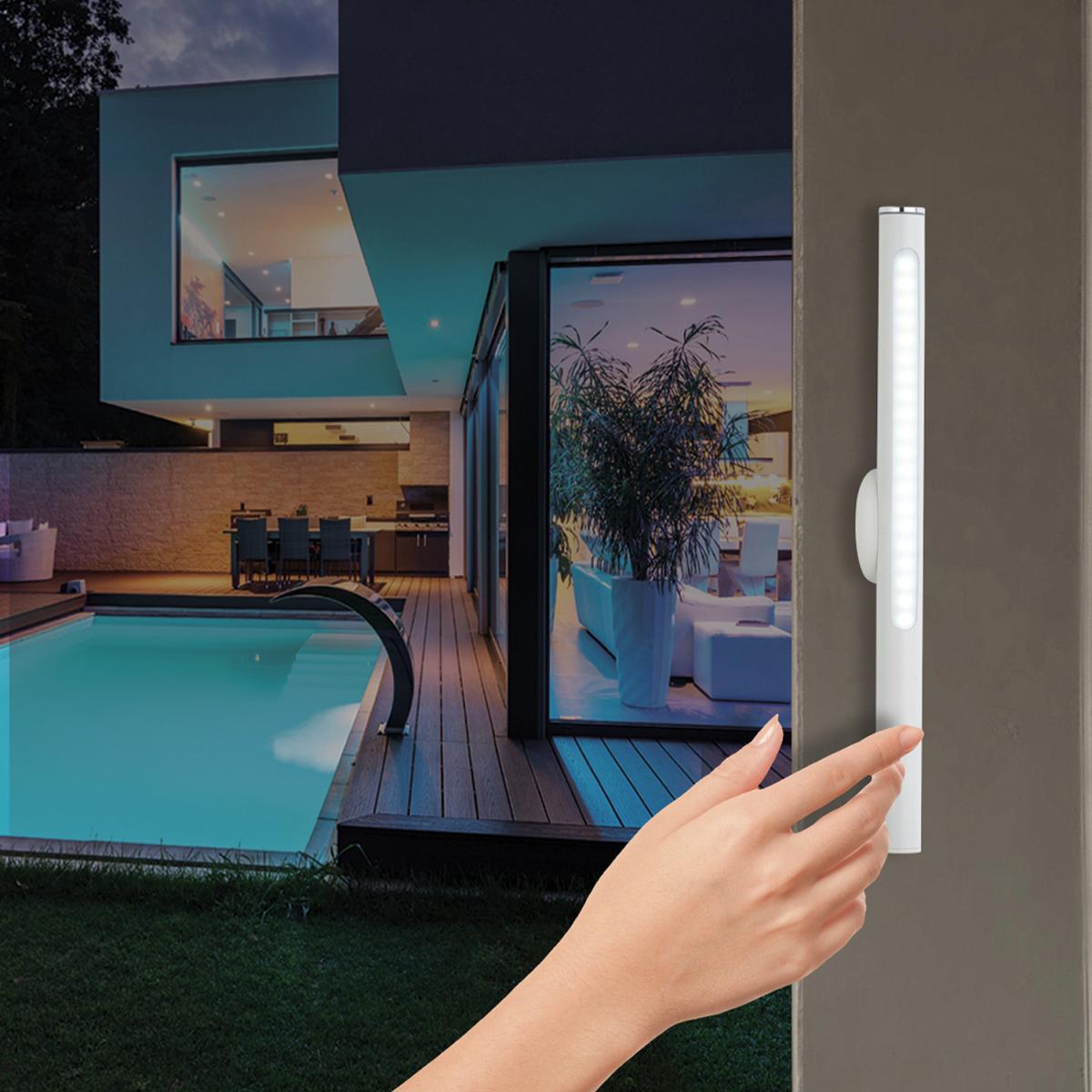 LED Cool White Rechargeable LED Light with Touch Dimming - White – image 4