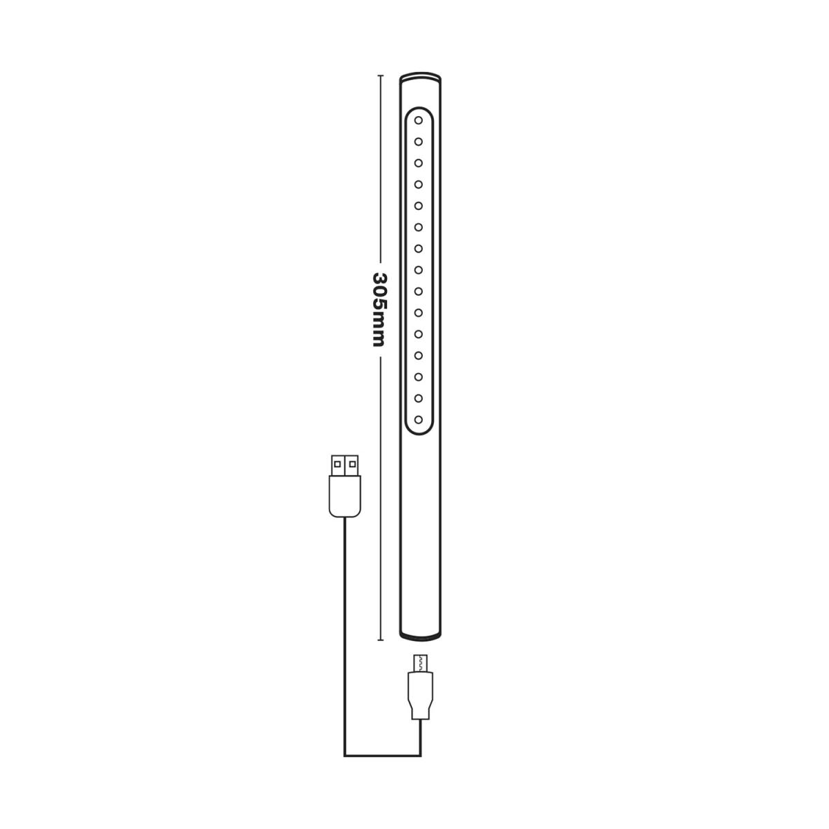 LED Cool White Rechargeable LED Light with Touch Dimming - White – image 10