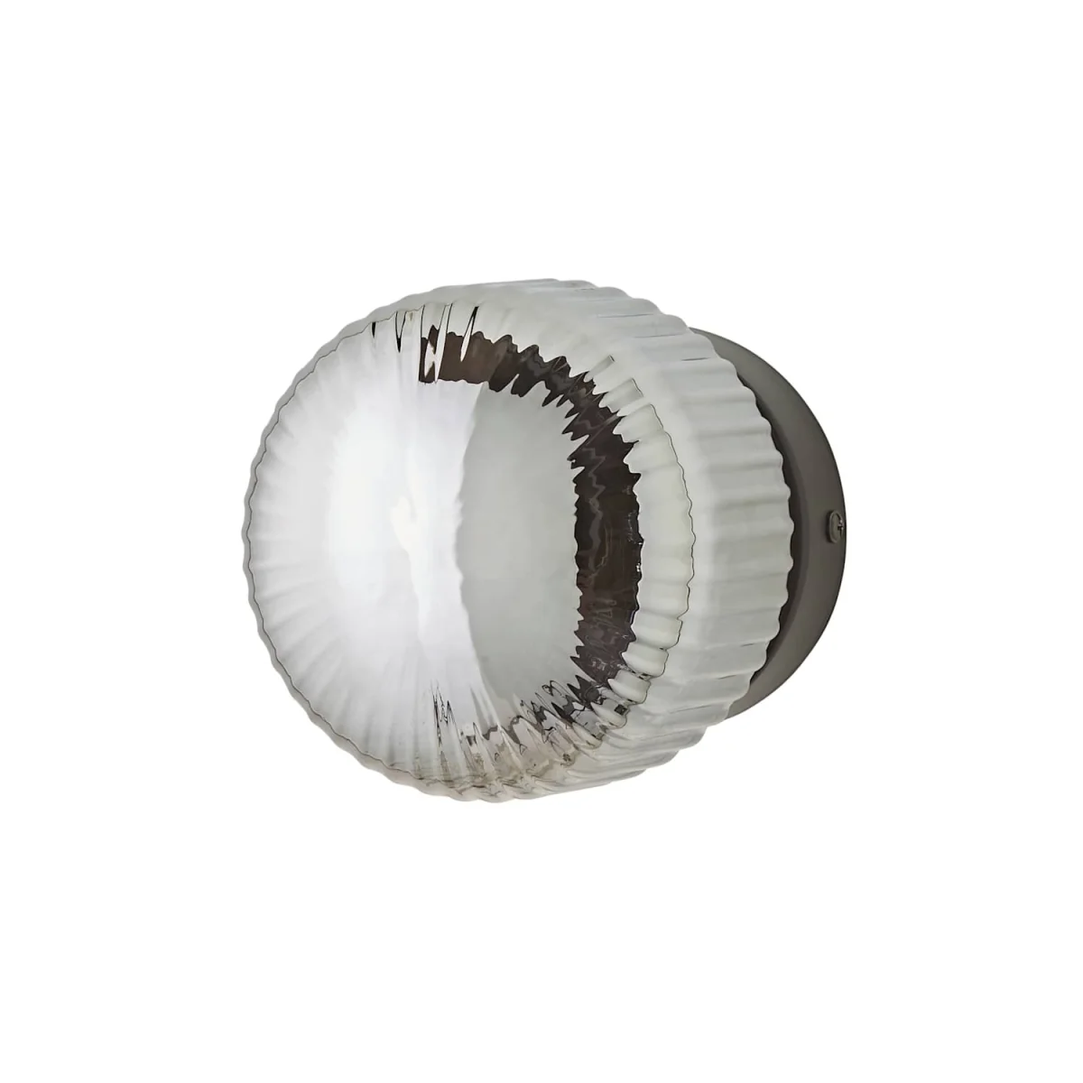 Calpe Flush Wall Light with Ribbed Shade - Black / 0.31kg / Glass / 0 – image 2