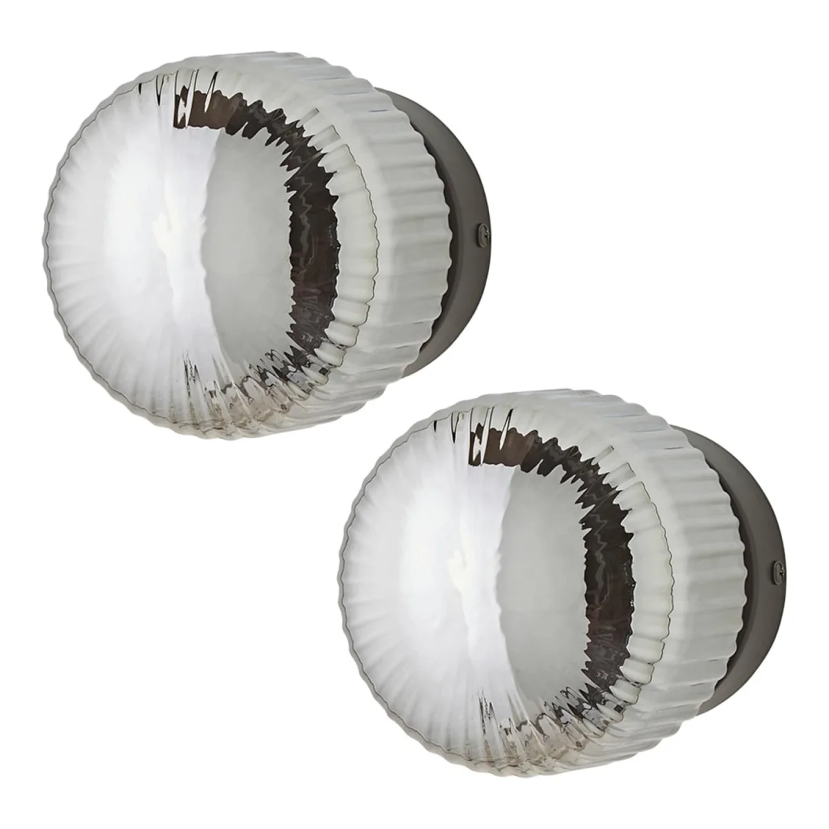 Calpe Flush Wall Light with Ribbed Shade - Black / 0.31kg / Glass / 0 – image 6