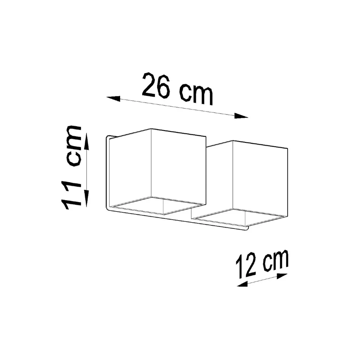 Wall lamp QUAD 2 black - gray – image 13