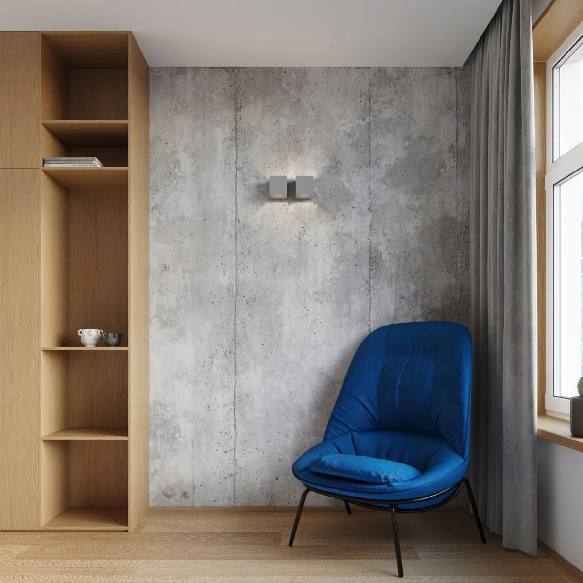 Wall lamp QUAD 2 black - gray – image 8