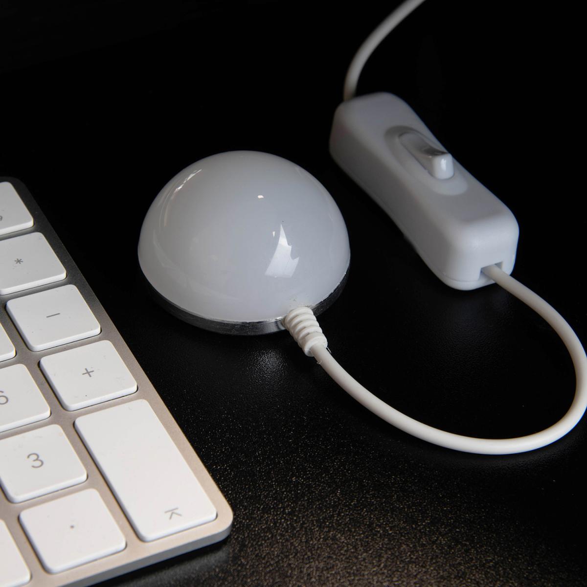 Cool White Rechargable USB LED Light - White – image 4