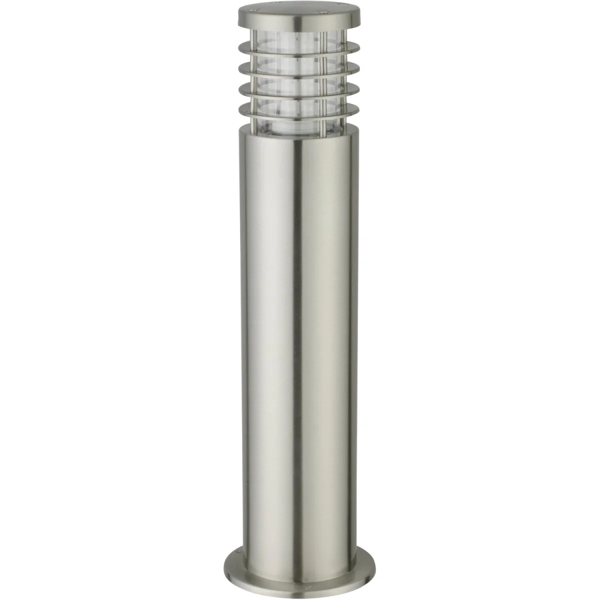 Bloom Brushed Stainless Steel Outdoor Post Light - Stainless Steel & Clear – image 2