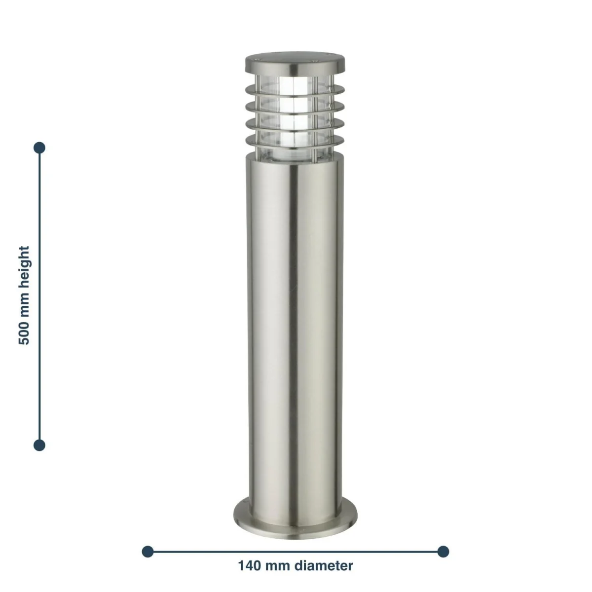Bloom Brushed Stainless Steel Outdoor Post Light - Stainless Steel & Clear – image 4