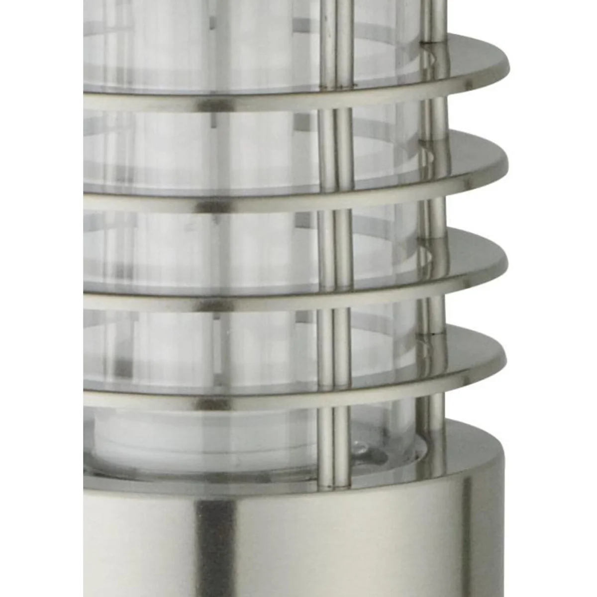 Bloom Brushed Stainless Steel Outdoor Post Light - Stainless Steel & Clear – image 5