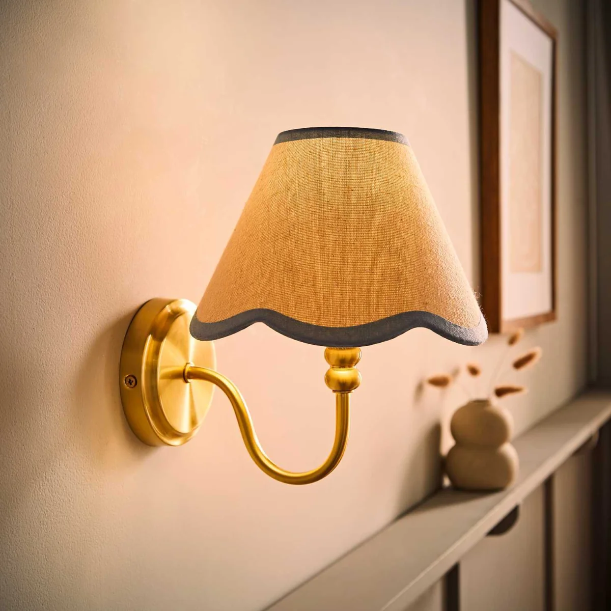 Binky Rechargeable Wall Light with Trim Scallop Shade - Powder Blue – image 3