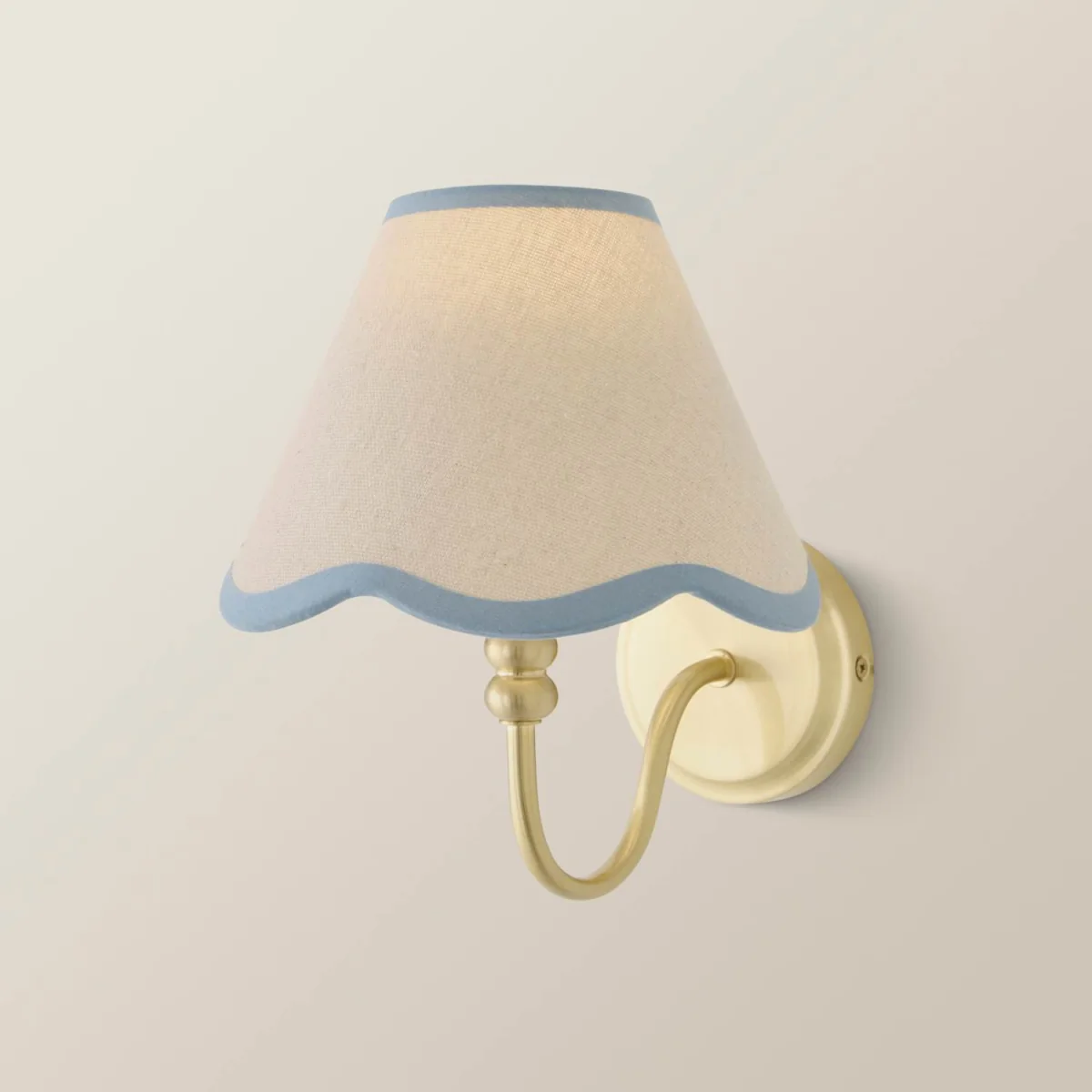 Binky Rechargeable Wall Light with Trim Scallop Shade - Powder Blue – image 4