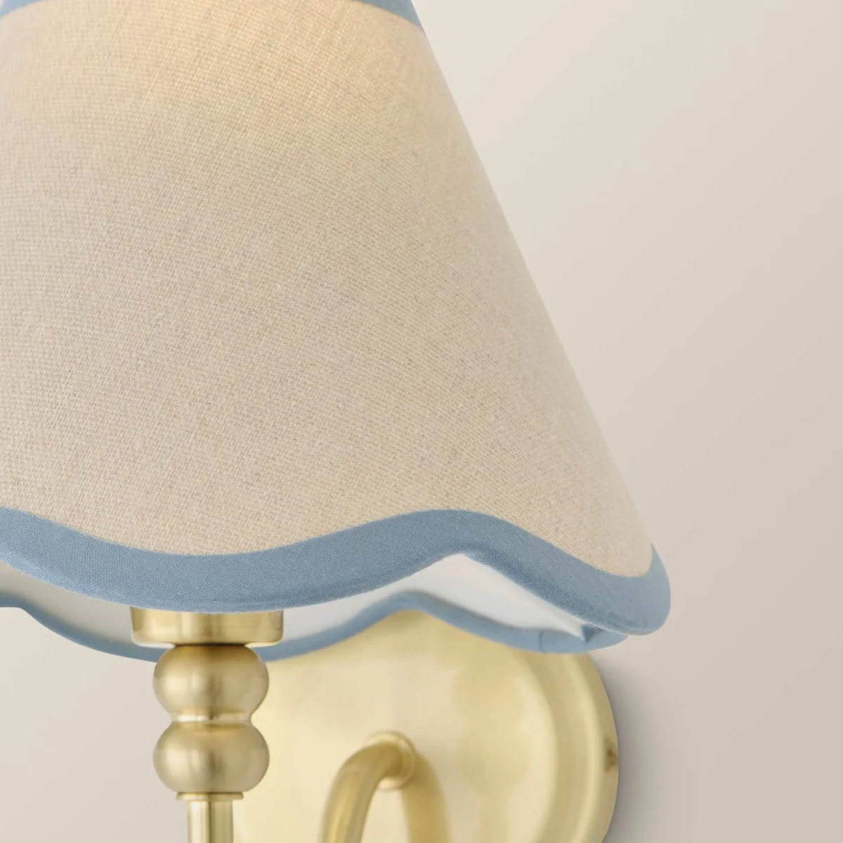 Binky Rechargeable Wall Light with Trim Scallop Shade - Powder Blue – image 5