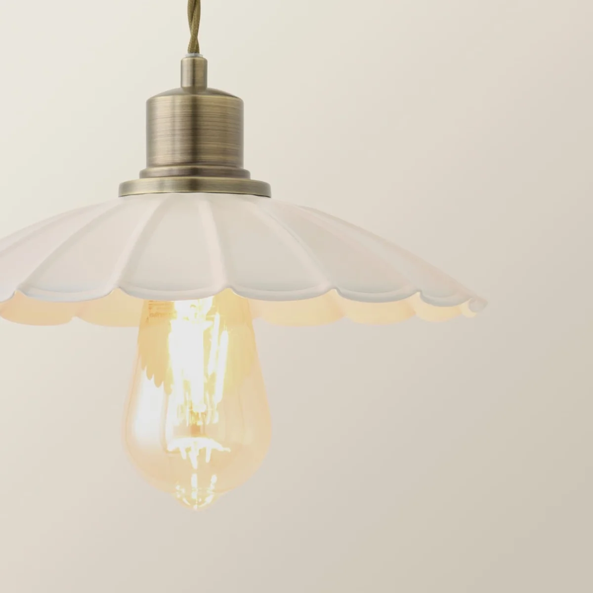 Holborn Cream Scallop Adjustable Wall Light - Cream / 0.5kg / Metal / 0 – image 5