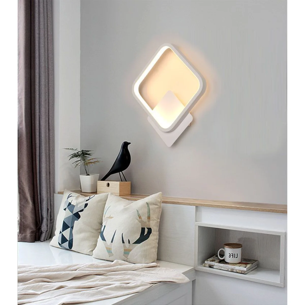 Wall Sconce White Square - White – image 3